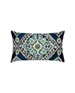 Ikat Diamond Peacock Lumbar