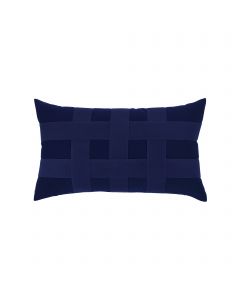 Basketweave Navy Lumbar